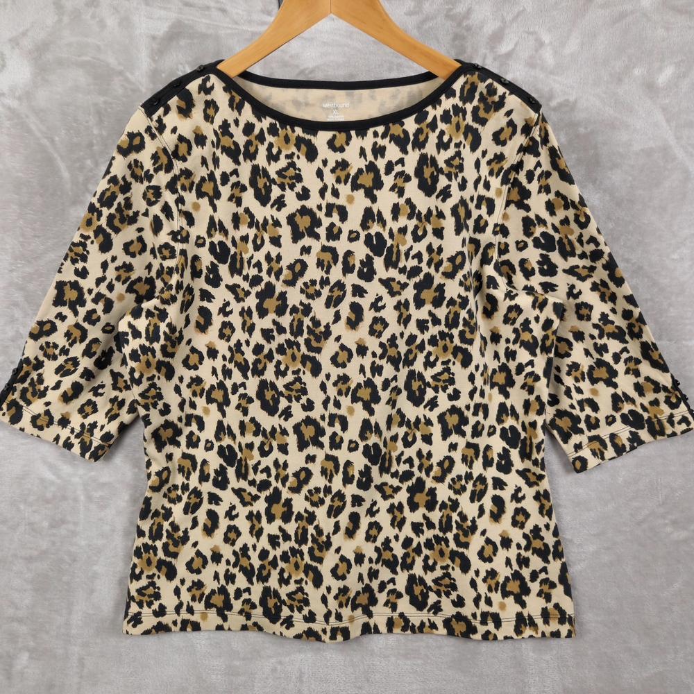 Westbound Animal Print Top Size‎ XL